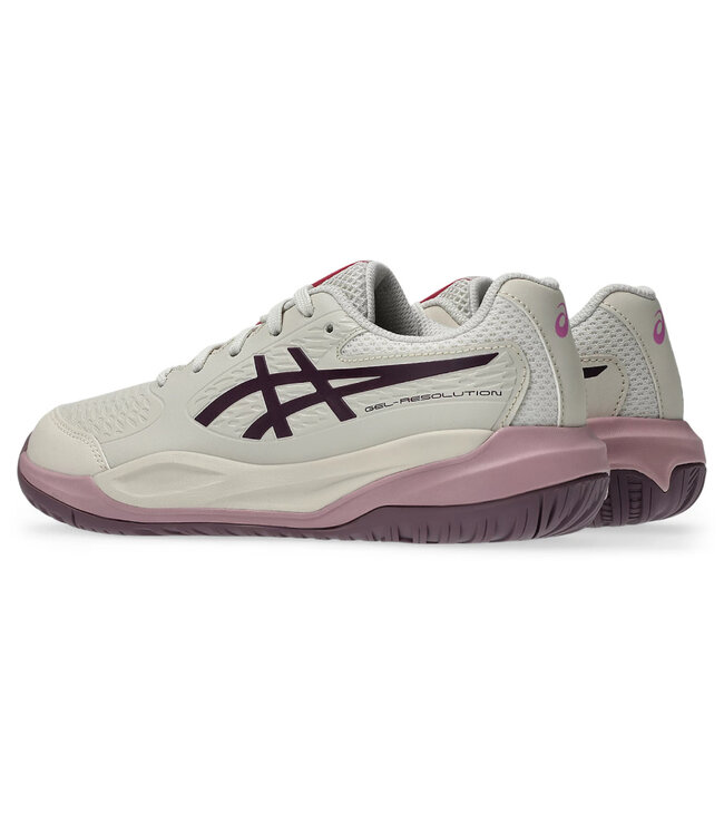 Asics Gel-Resolution X GS Tennis Shoe - Soft Oat/Dark Aubergine