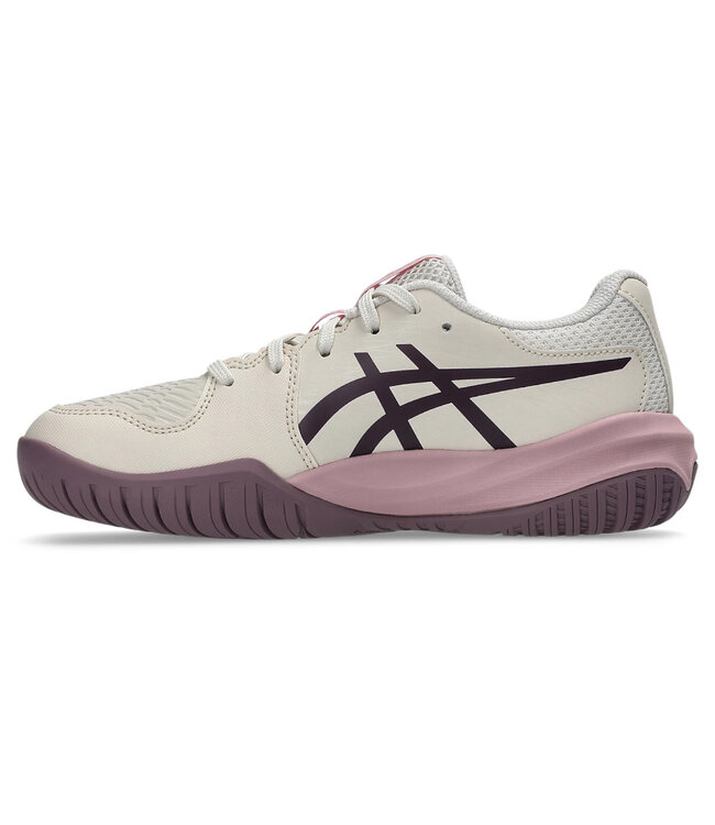 Asics Gel-Resolution X GS Tennis Shoe - Soft Oat/Dark Aubergine