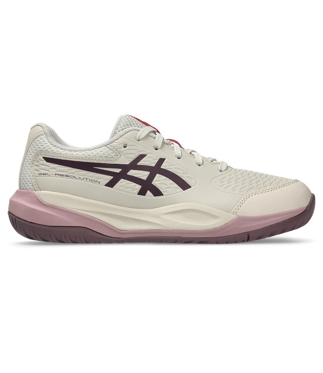 Asics Gel-Resolution X GS Tennis Shoe - Soft Oat/Dark Aubergine