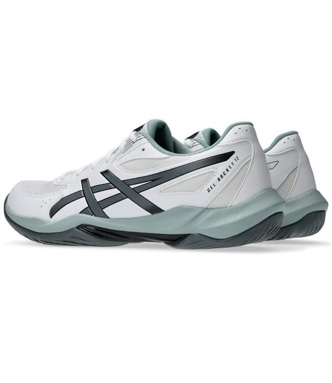Asics Gel-Rocket 12 Wide Men's Shoes - White/Steel Grey