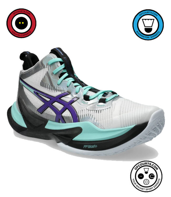 Asics Metarise 2 Men's Indoor Shoe - White/Radiant Amethyst