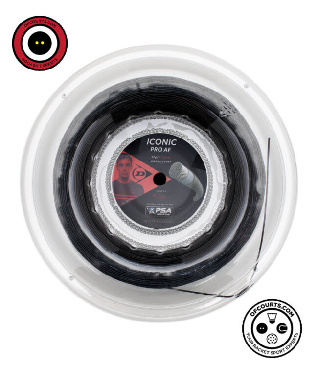 Dunlop Iconic Pro AF 17g Squash String - Reel