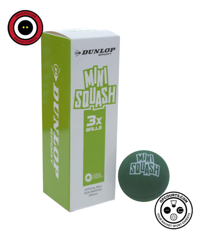 Dunlop Competition Mini Squash Ball - Pack of 3
