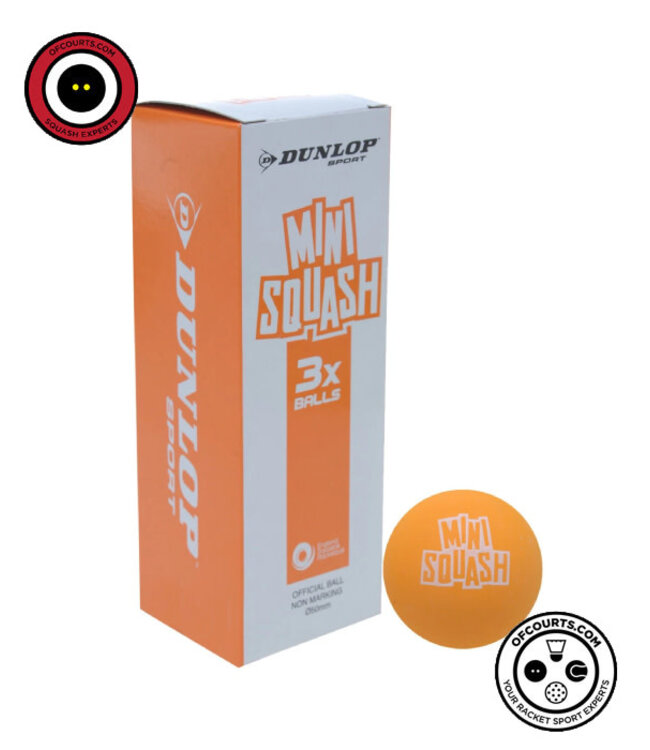 Dunlop Play Mini Squash Ball - Pack of 3