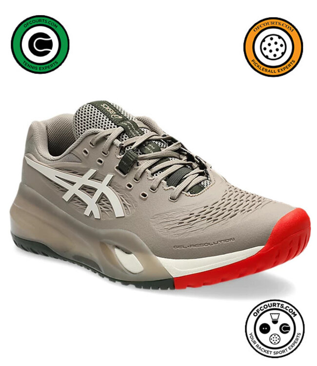 Asics Gel Resolution X Wide Men's Tennis Shoe - Greige/Soft Oat