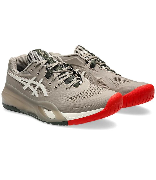 Asics Gel Resolution X Wide Men's Tennis Shoe - Greige/Soft Oat