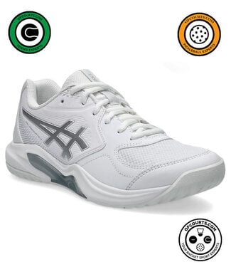 Asics Gel Dedicate 9 Wide Women's Tennis Shoe - White/Pure Silver