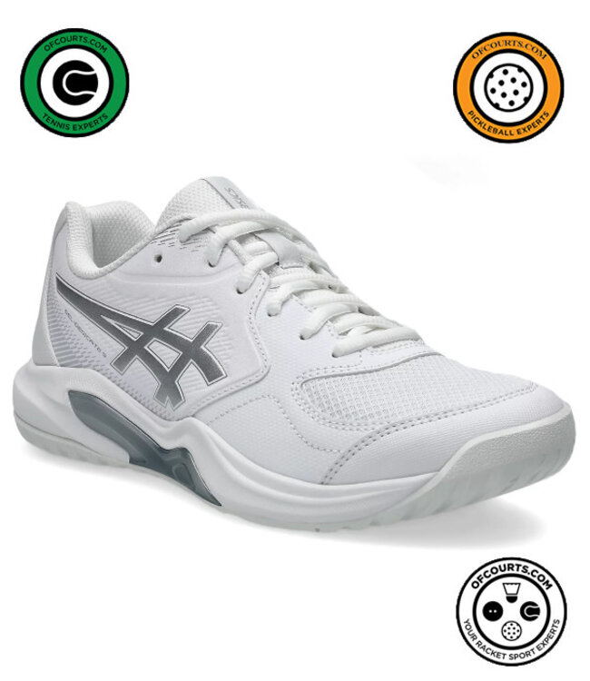 Asics Gel Dedicate 9 Wide Women's Tennis Shoe - White/Pure Silver