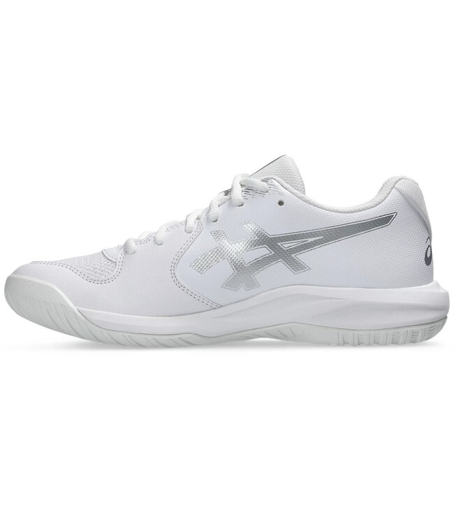 Asics Gel Dedicate 9 Wide Women's Tennis Shoe - White/Pure Silver