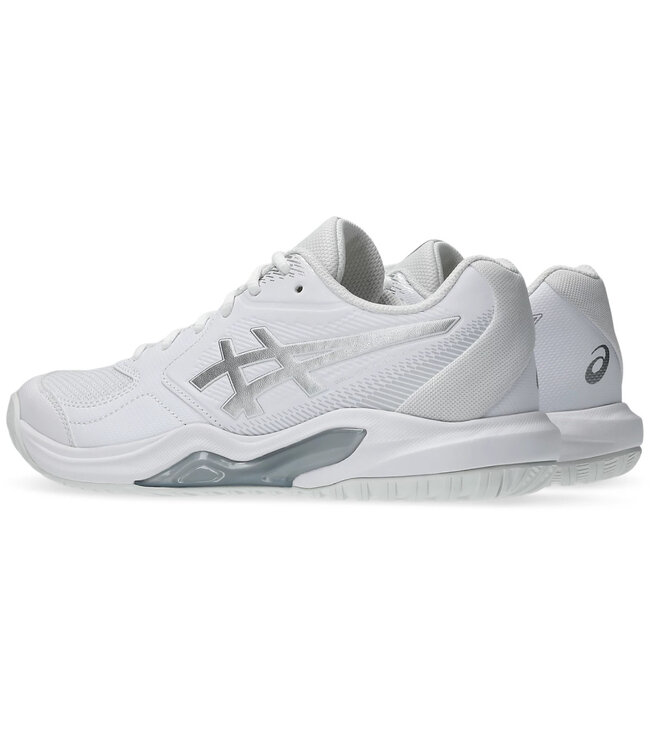 Asics Gel Dedicate 9 Wide Women's Tennis Shoe - White/Pure Silver