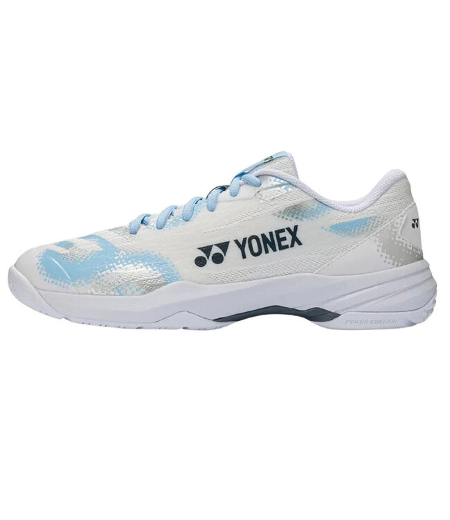 Yonex Power Cushion Cascade Accel 2 WIDE Women's Indoor Shoe - White/Light Blue