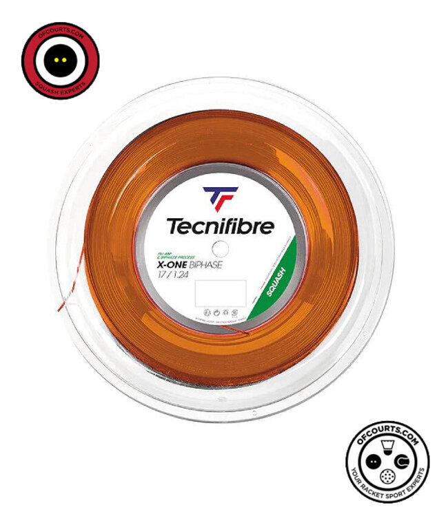 Tecnifibre X-One Biphase 17g Squash String Reel - Orange