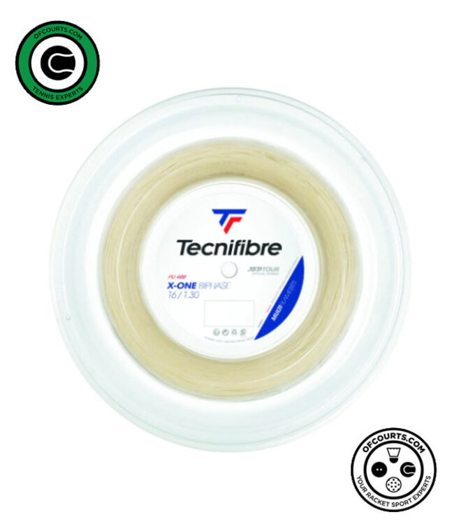 Tecnifibre X-One Biphase 16 Tennis String Reel - Natural