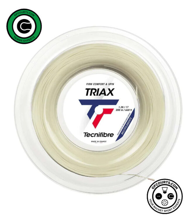 Tecnifibre Triax 17 Tennis String Reel 660 ft - Natural