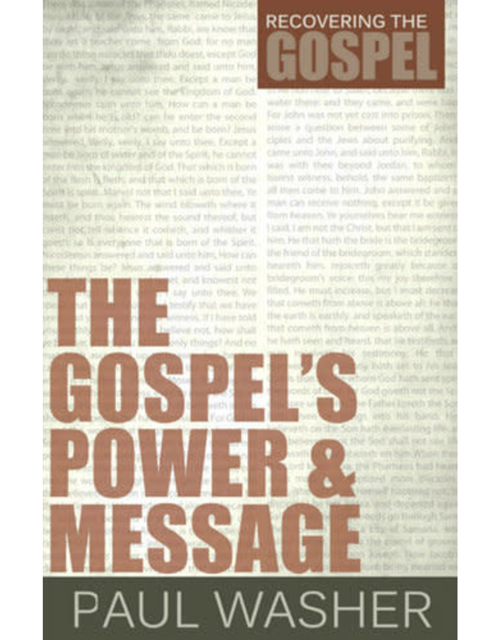Washer The Gospel's Power and Message