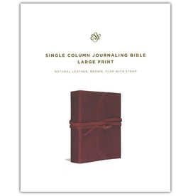 Crossway ESV Journaling Bible Large Print - Leather with Strap