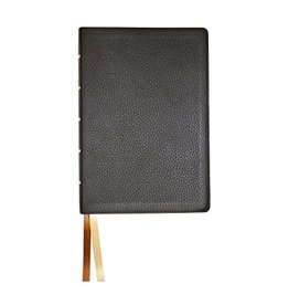 NASB Large Print Wide Margin Brown Cowhide