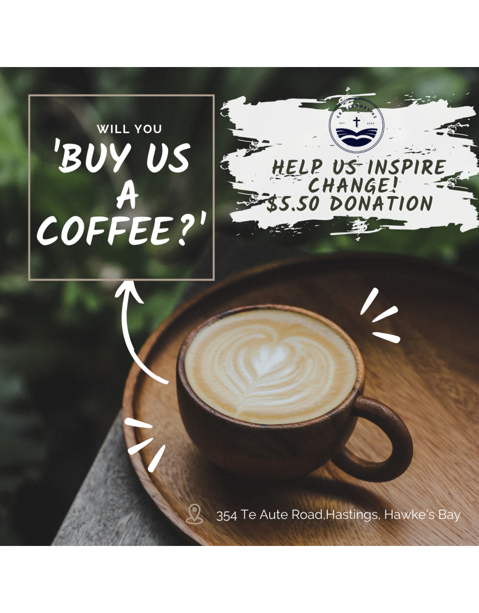 Gracebooks Donation - Buy us a coffee Donation