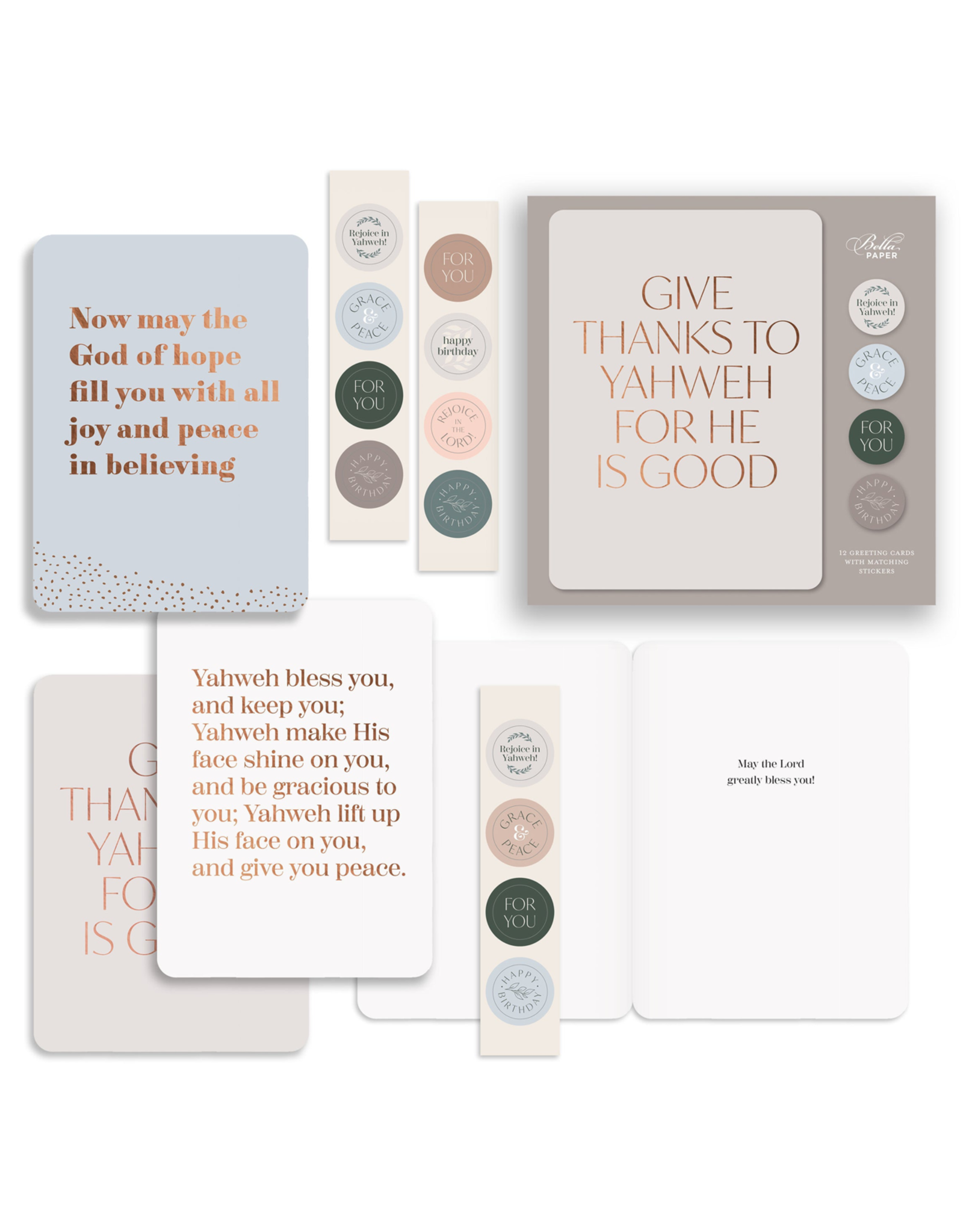 Give Thanks to Yahweh for He Is Good - 12 Assorted Cards
