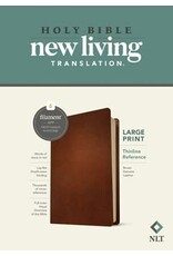 NLT Large Print Thinline Reference Bible, Genuine Leather, Brown