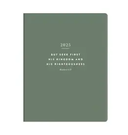 Seek First (Sage Green) 2025 17 Month Bible memory Planner