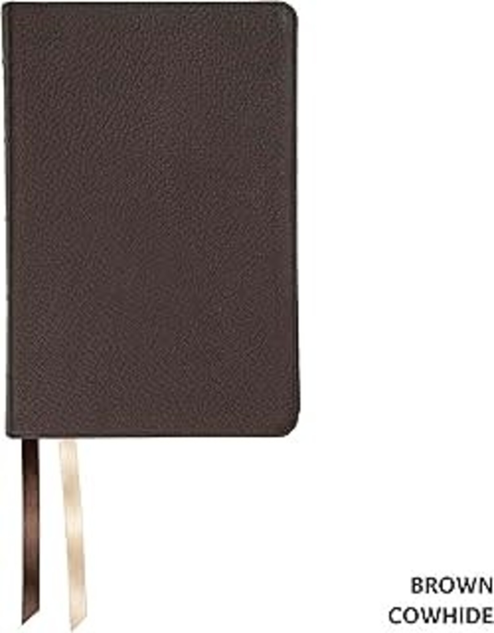 NASB Handy Size, Brown Cowhide,  Indexed