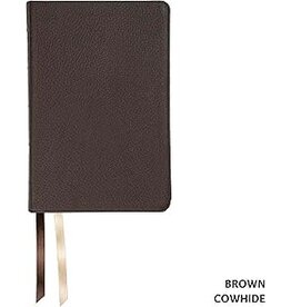 NASB Handy Size, Brown Cowhide,  Indexed