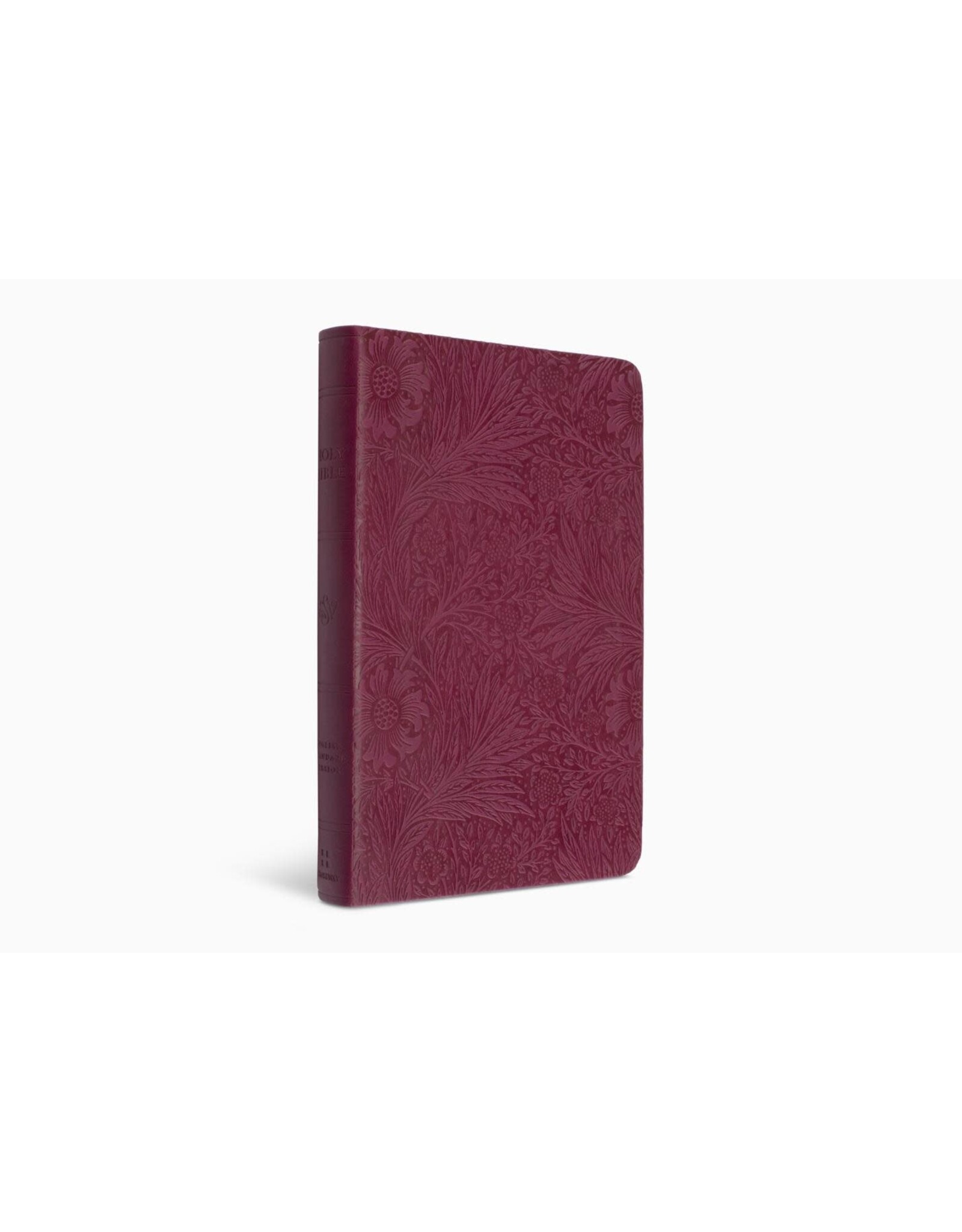 ESV Value Thinline Bible - Raspberry, Floral Design