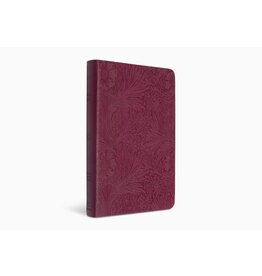 ESV Value Thinline Bible - Raspberry, Floral Design