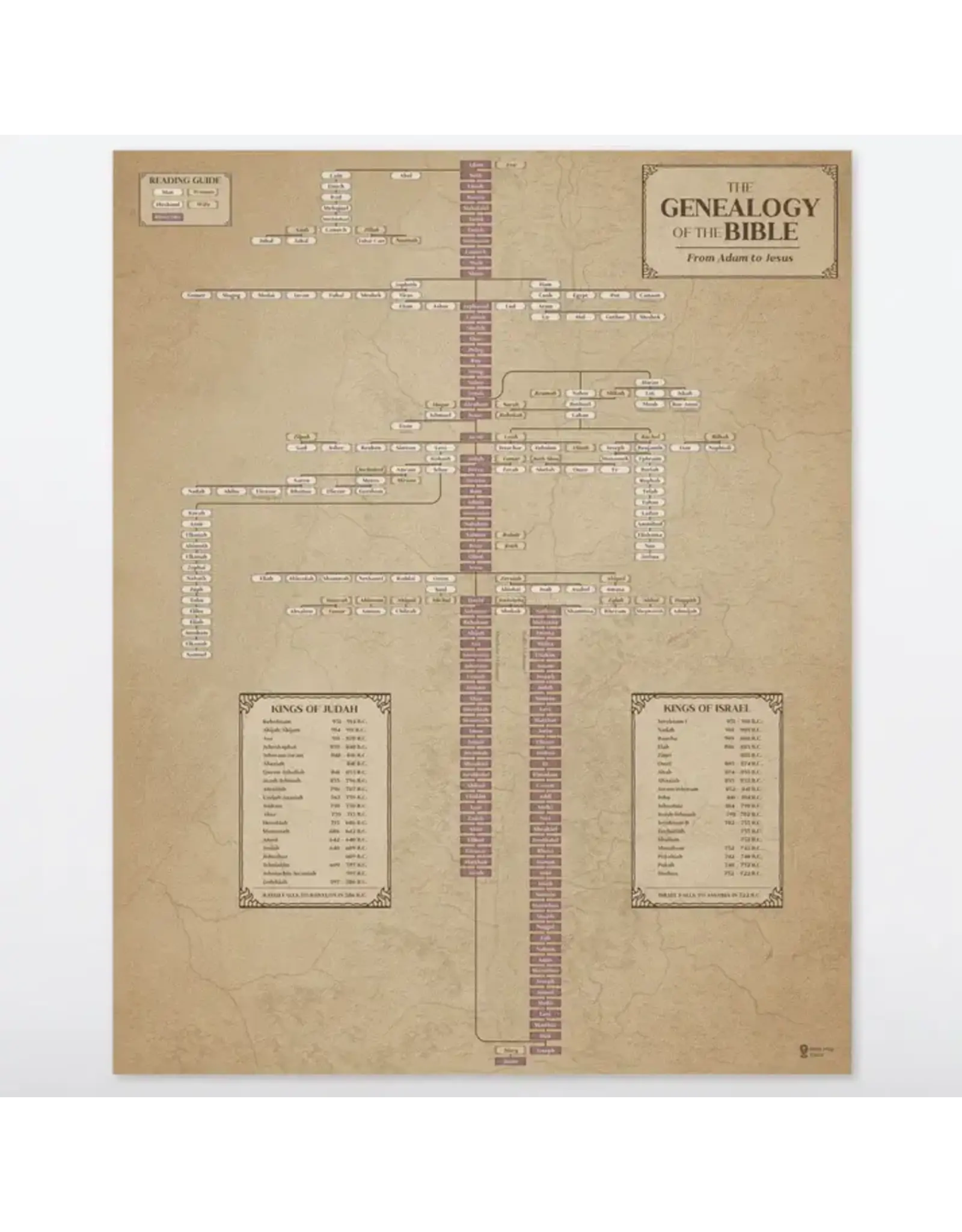 The Biblical Genealogy Map  -A2