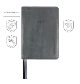 LSB Portable Paragraph Reference Bible - Pewter Faux Sword