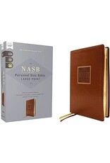 NASB, Thinline Bible, Large Print, Red Letter Edition, 1995 Text, Comfort Print, Leathersoft Brown Cross