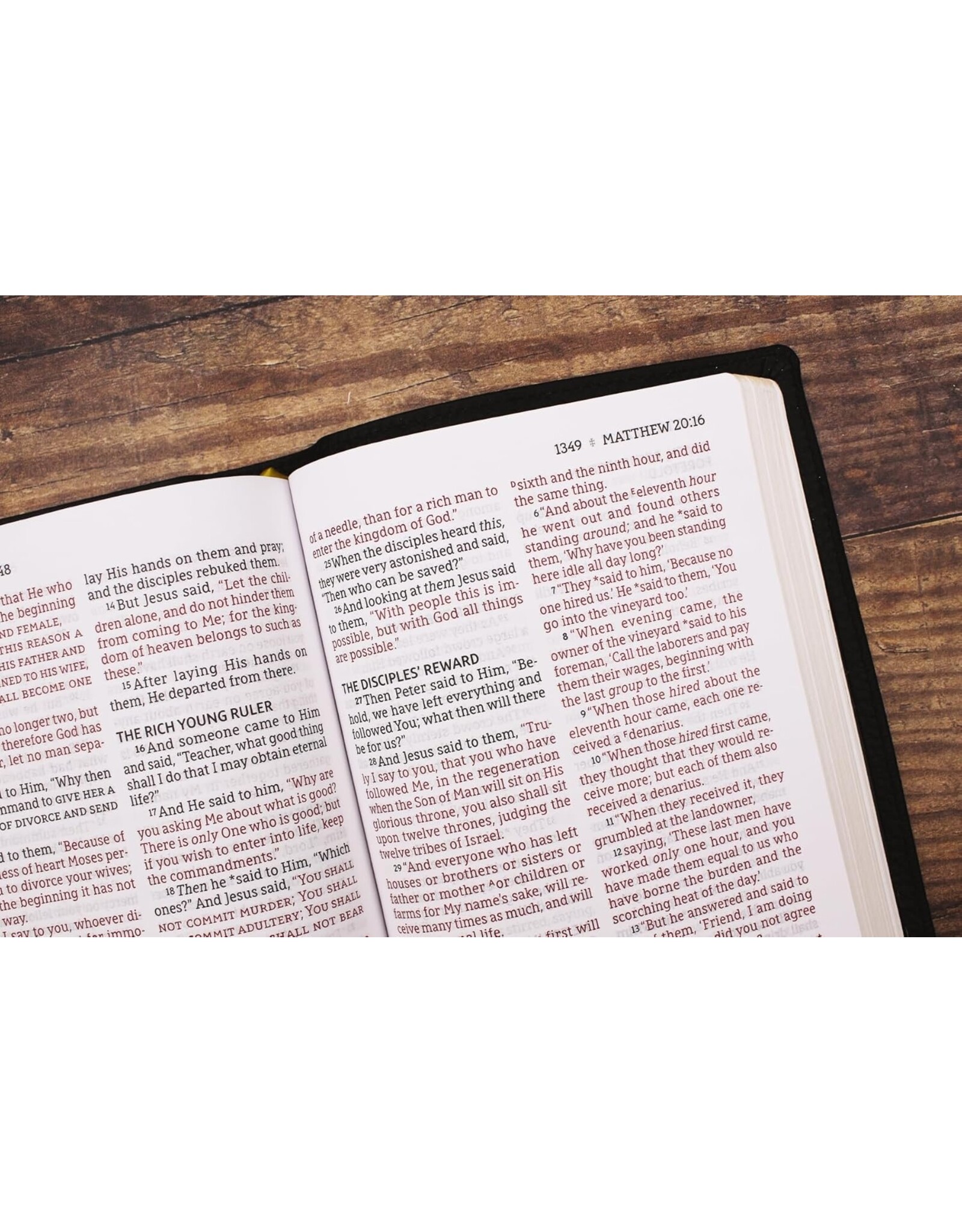 NASB 1995  Personal Size Bible,  Large Print, Genuine Leather, Black