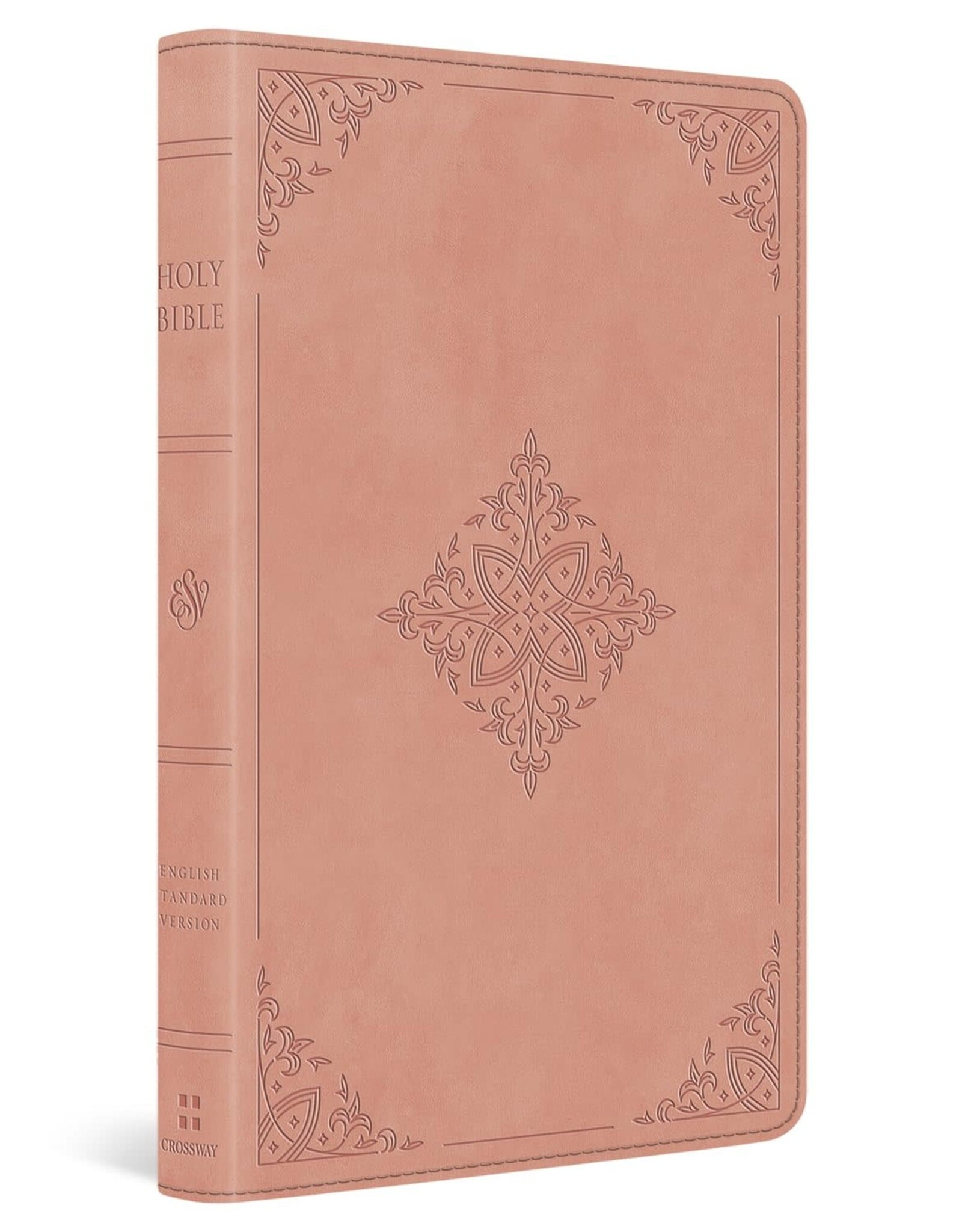 ESV Large Print Value Thinline Bible - TT Blush Rose