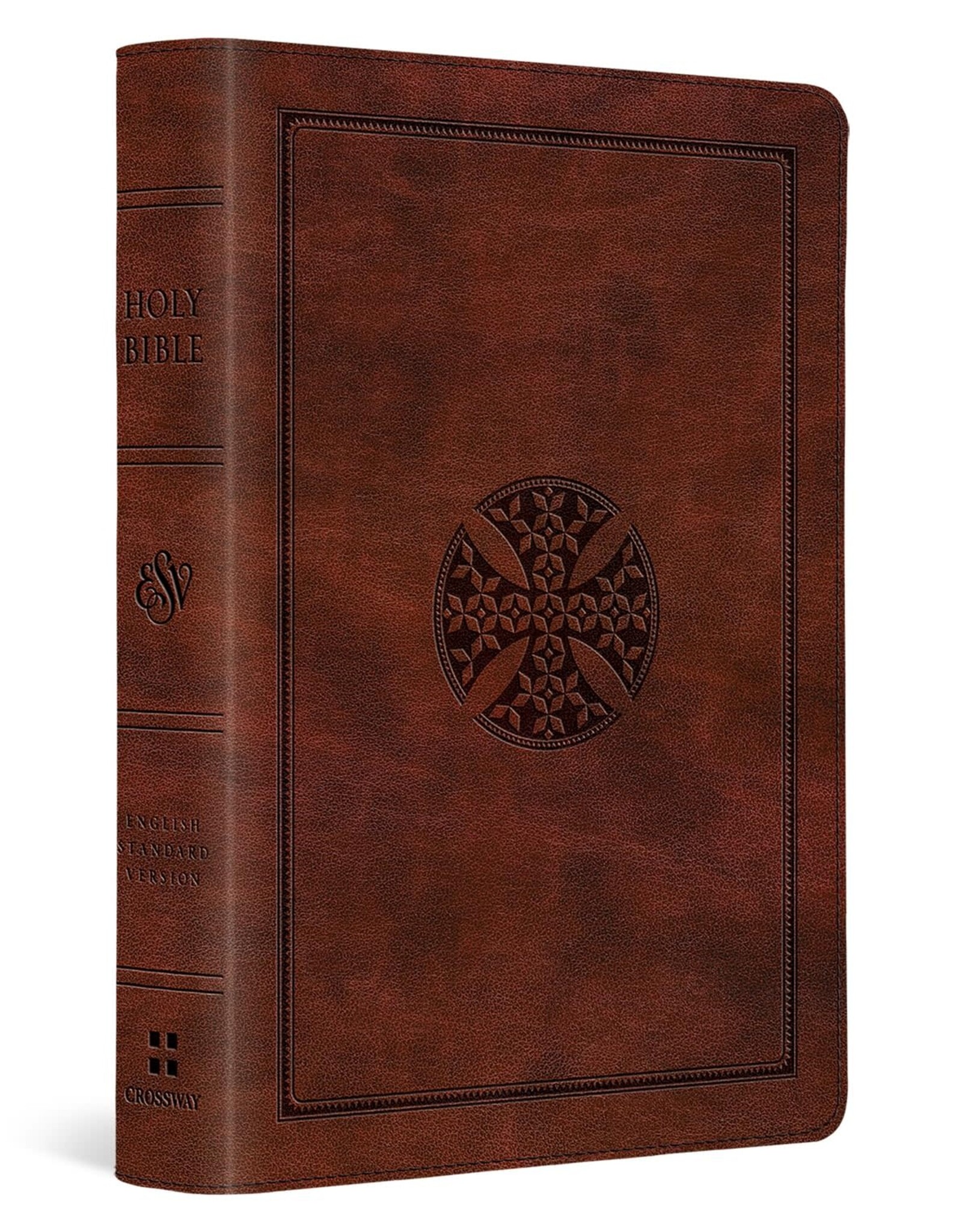 ESV Large Print Compact Bible : Brown, Mosaic