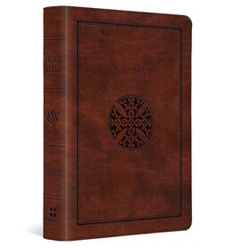 ESV Large Print Compact Bible : Brown, Mosaic