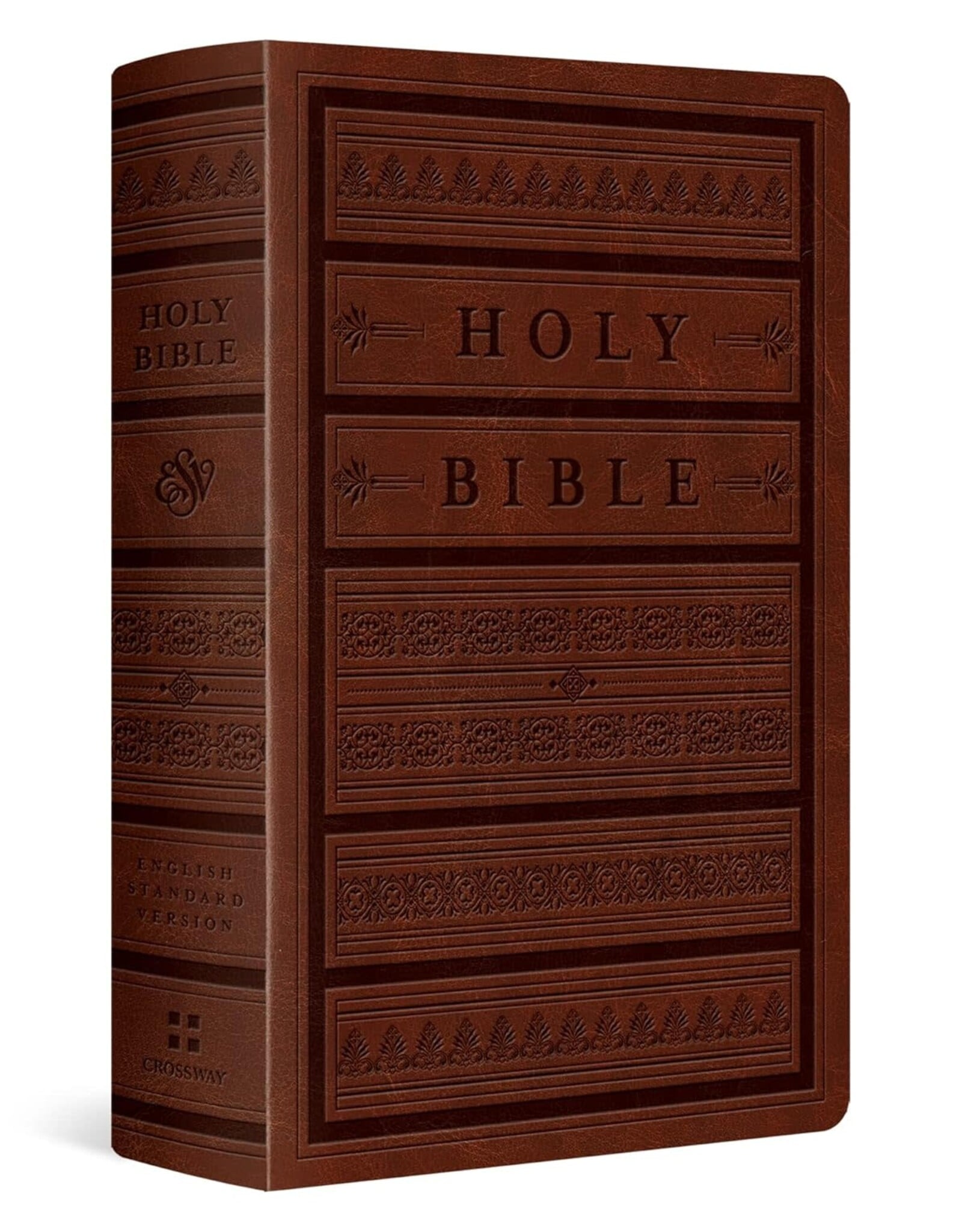 ESV Giant Print, TT, Brown, Engraved Mantel
