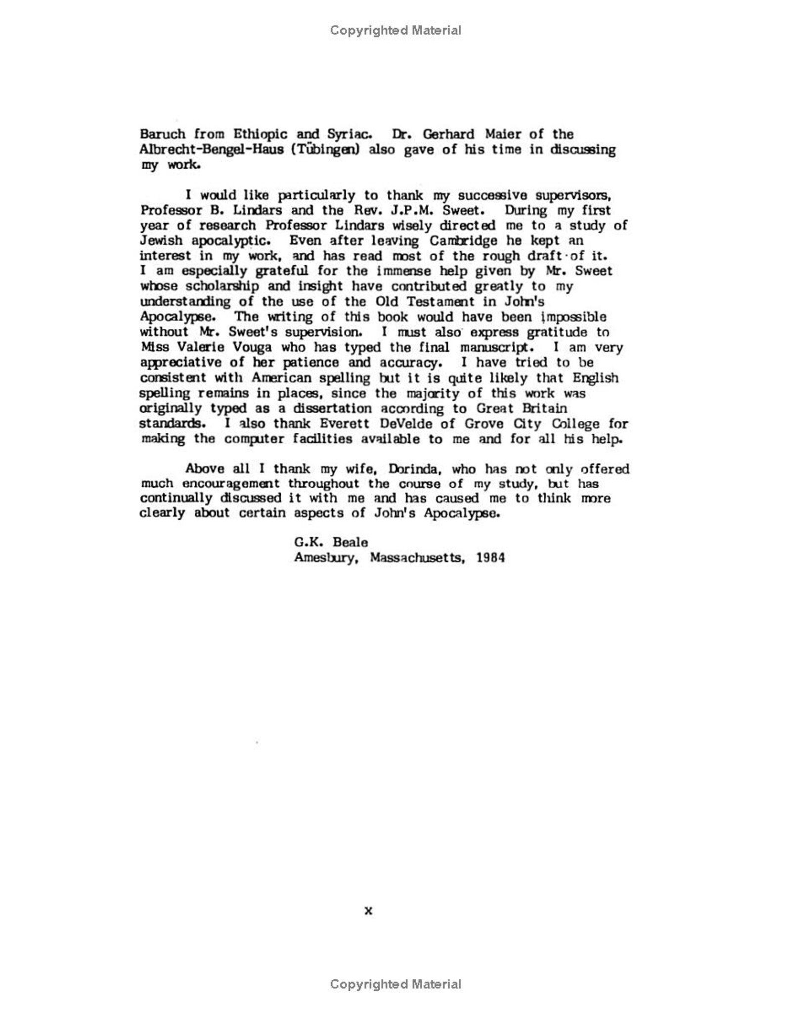 B.K. Beale The Use of Daniel in Jewish Apocalyptic Literature