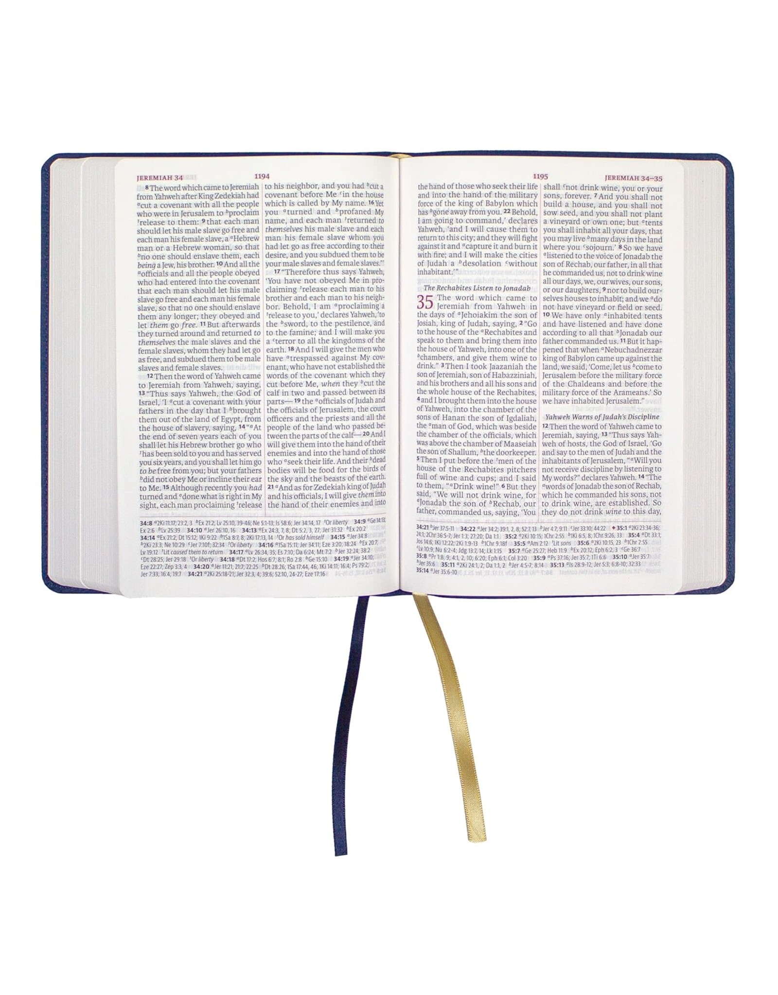 LSB Portable Paragraph Reference Bible - Blue Faux