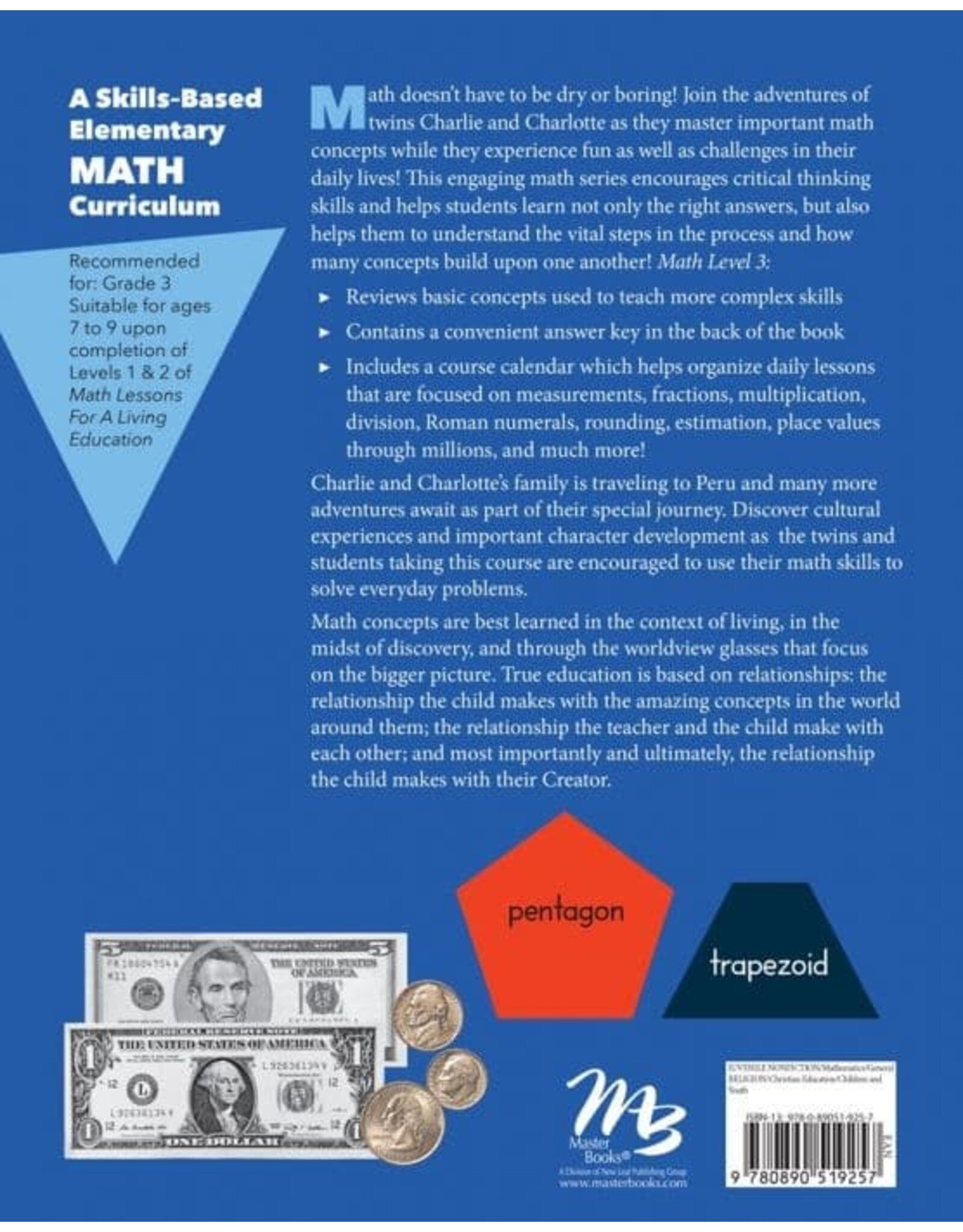 Masterbooks Math Lessons for a Living Education: Level 3
