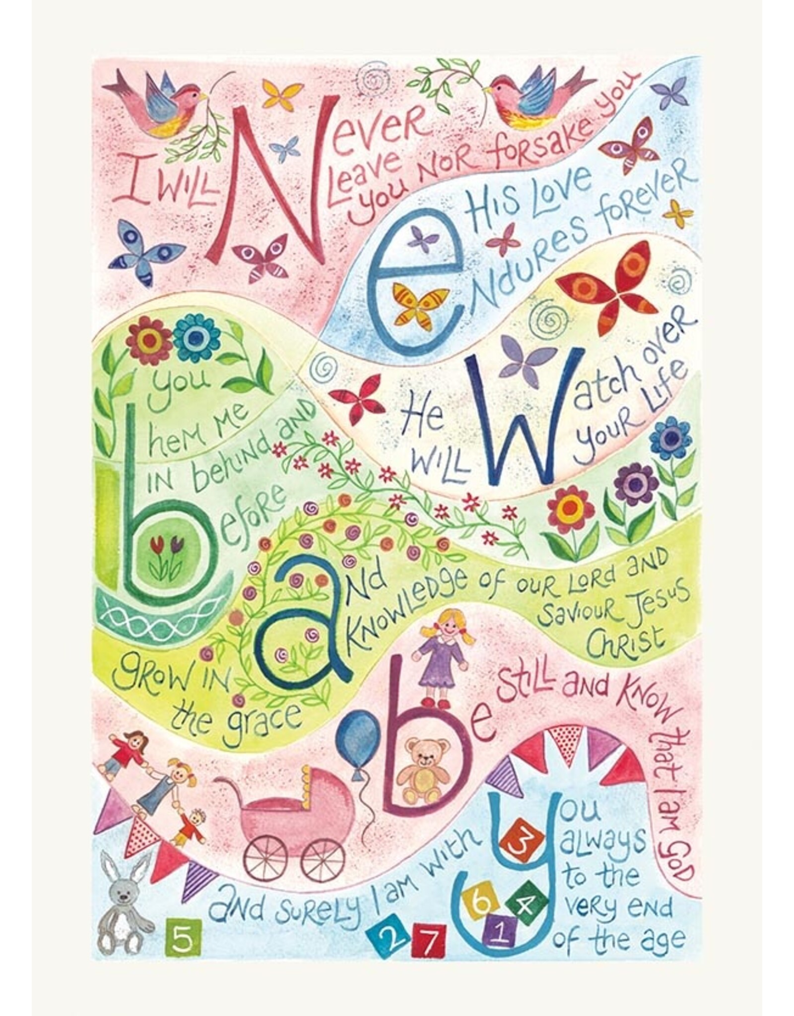 New Baby Card Pink