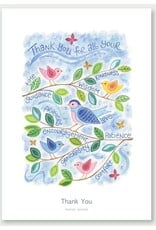 Thank You Birds Design Card