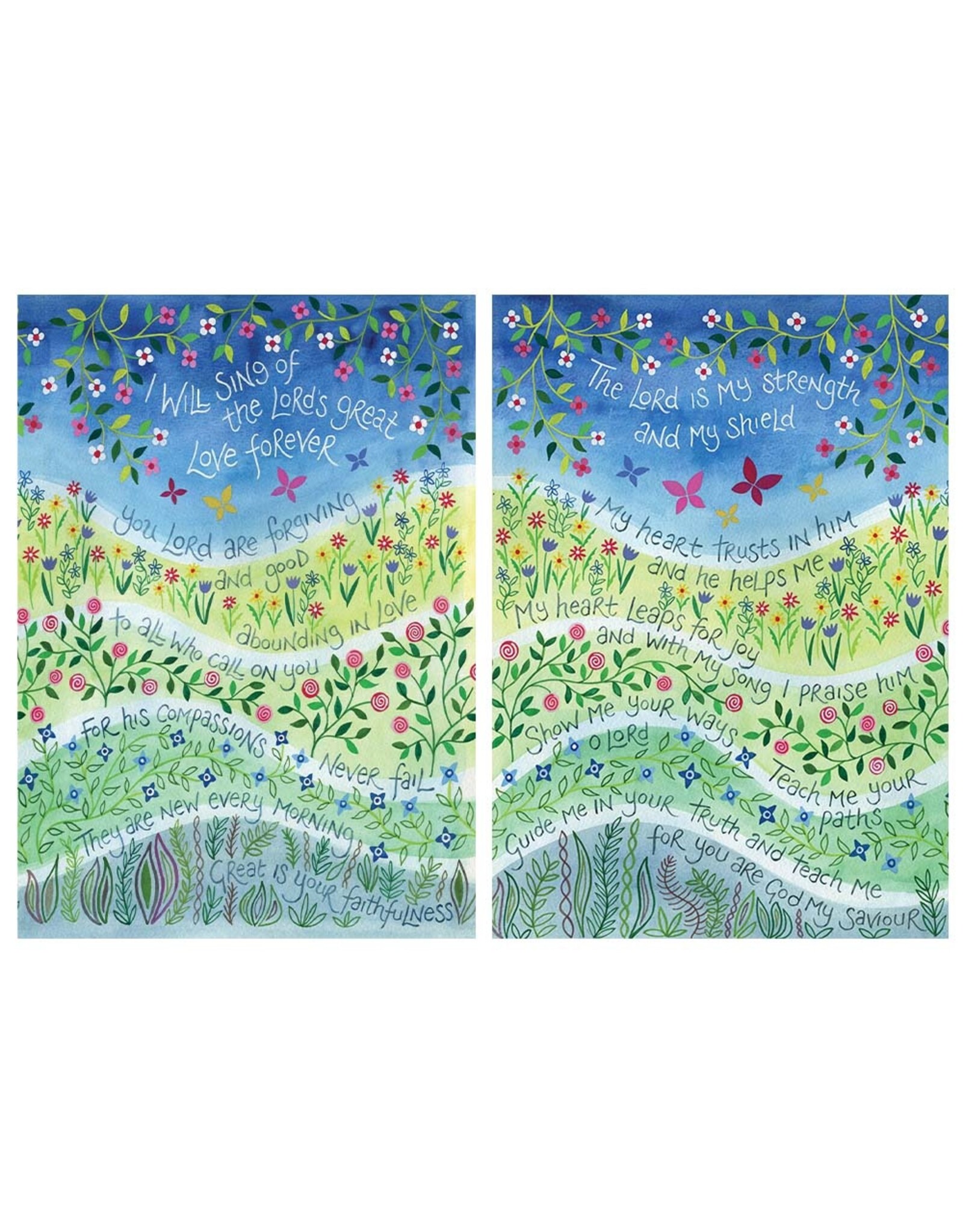 My Strength and My Shield and the Lord's Great Love Notecards