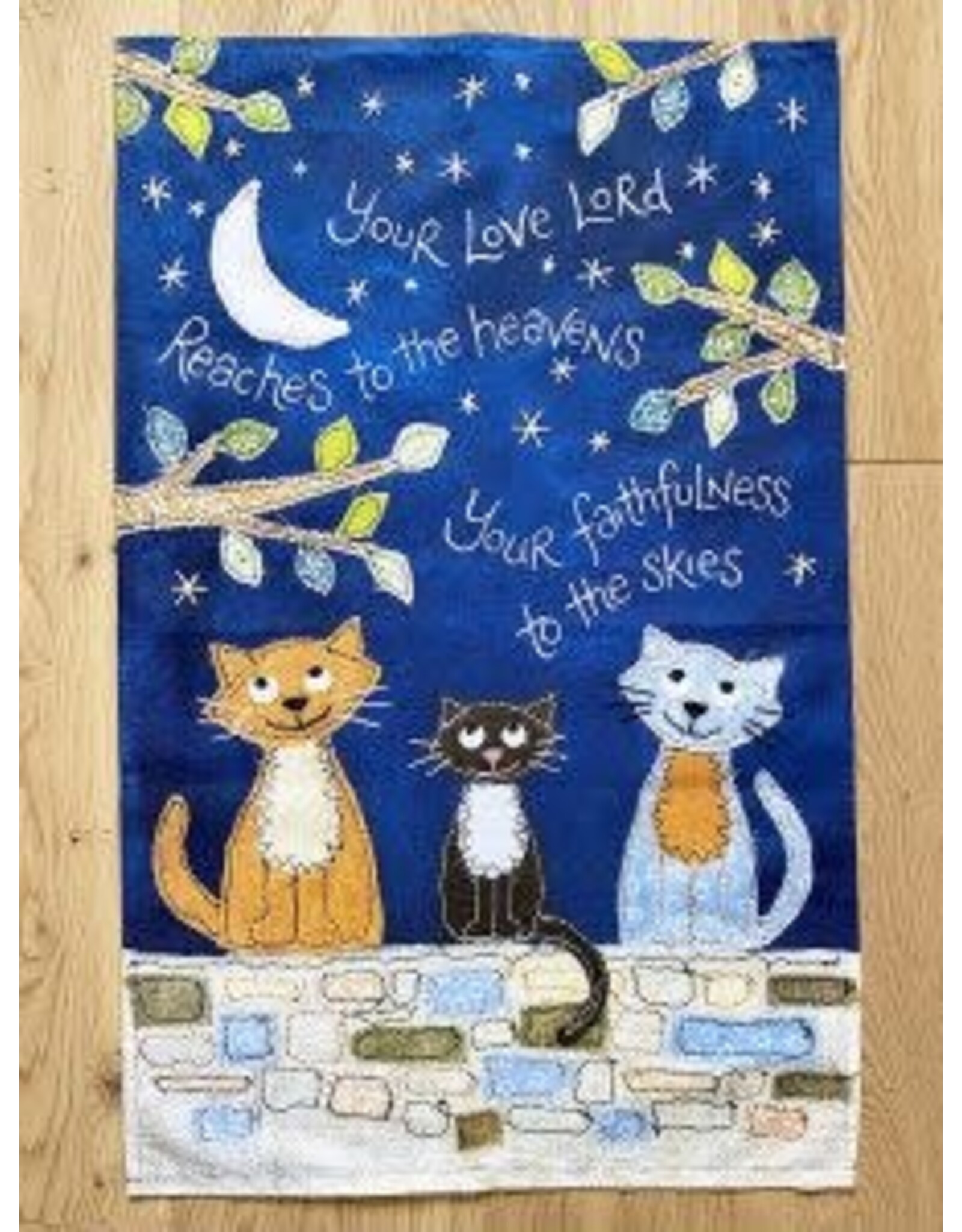 Your Love Lord Reaches to the Heavens Tea Towel