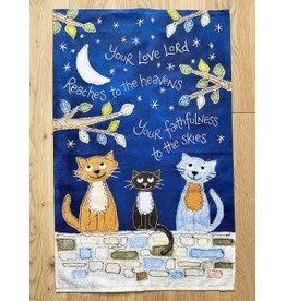 Your Love Lord Reaches to the Heavens Tea Towel