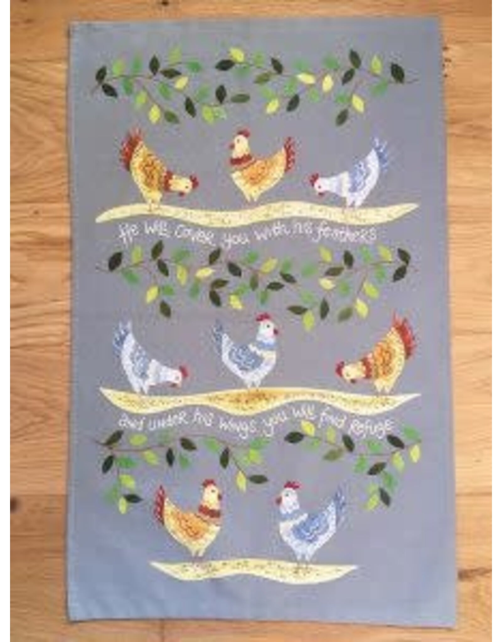 Under His Wings Tea Towel