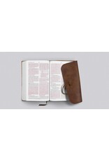 ESV Thinline Bible - Natural Leather, Flap with Strap