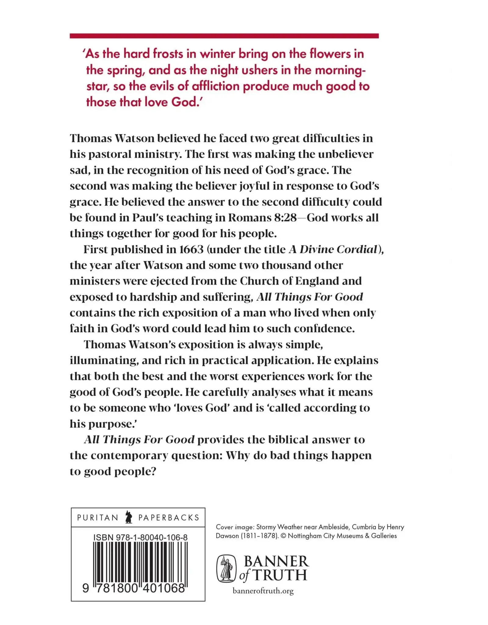 All Things For Good (Puritan Paperbacks)
