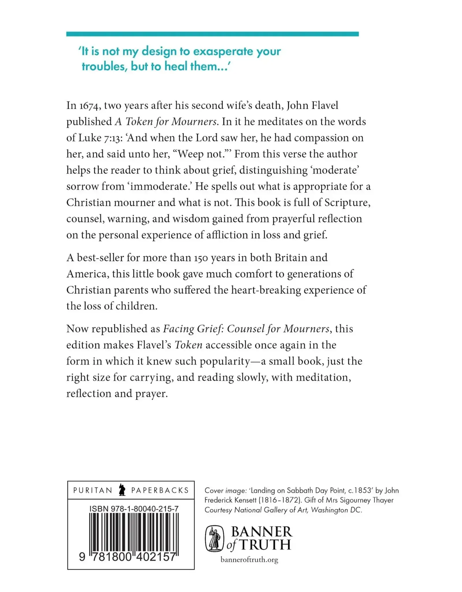 John Flavel Facing Grief (Puritan Paperbacks)