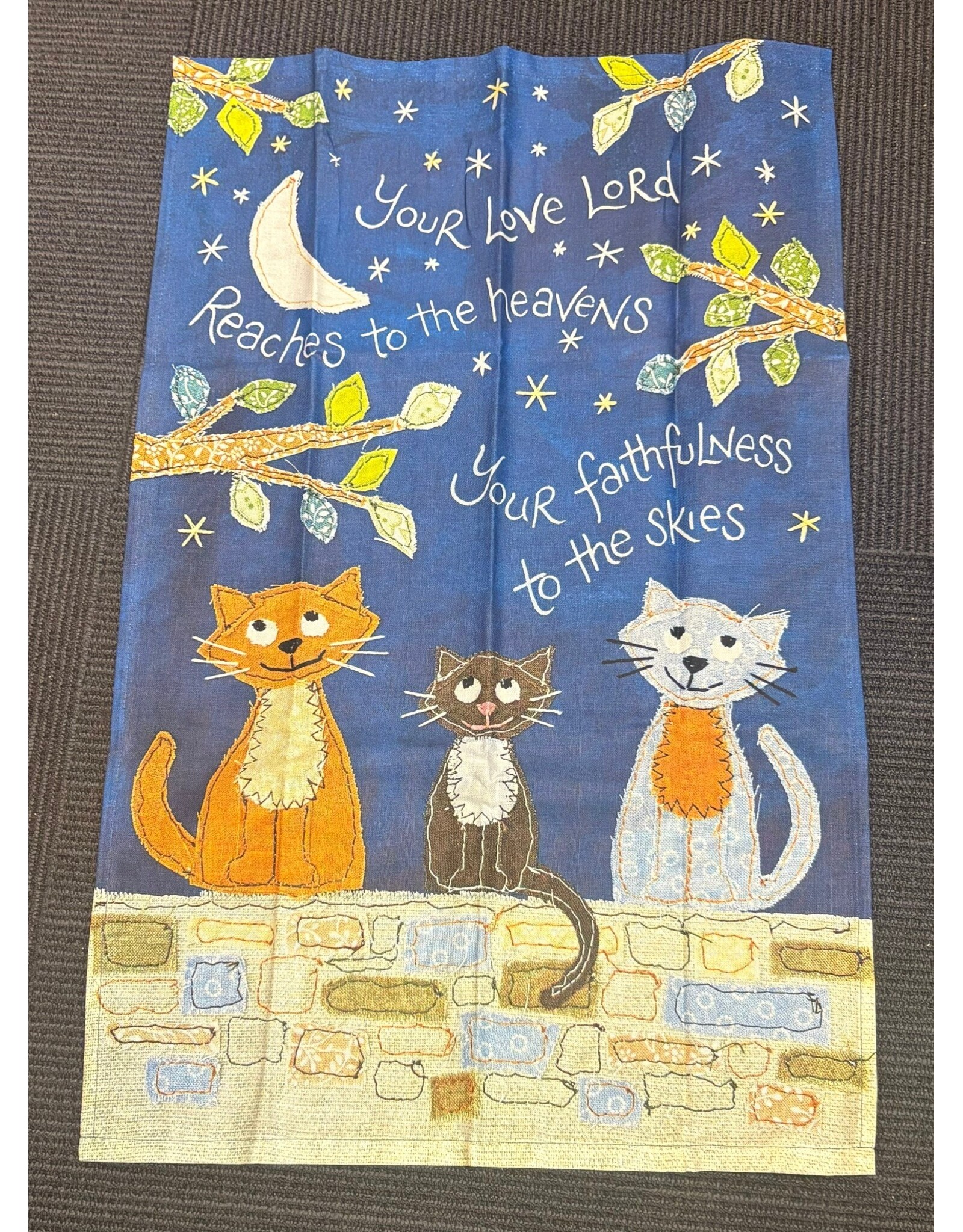 Your Love Lord Reaches to the Heavens Tea Towel